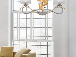 Miniaturka 1 - Lampa wisząca Moroma trzy punkty świetlne w jasnym salonie