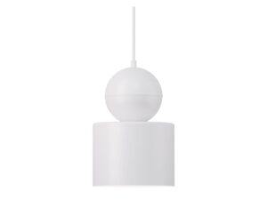 Miniaturka 1 - Lampa wisząca Mosaic B 1 biała, geometryczny klosz i jasne zawieszenie