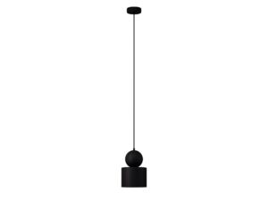 Miniaturka 12 - Lampa wisząca Mosaic B 1 czarna, okrągła górna część i cylindryczny klosz