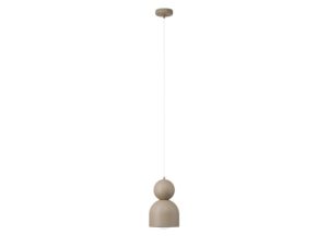 Miniaturka 10 - Lampa wisząca Mosaic D 1 w kolorze ciepły beż, pełna oprawa z rozetą sufitową.