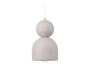 Miniaturka 5 - Lampa Mosaic D 1 szary beż, detal kulistego elementu i cylindrycznego klosza.