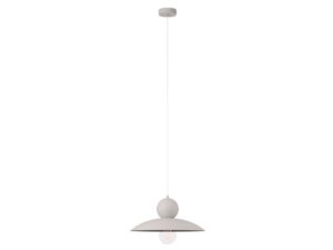 Miniaturka 2 - Lampa wisząca Mosaic E 1 w kolorze szary beż z kulistą częścią nad kloszem