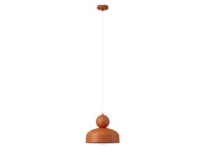 Miniaturka 6 - Lampa wisząca Mosaic G 1 ceglana, pełny widok z okrągłą rozetą.