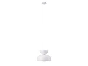 Miniaturka 3 - Lampa wisząca Mosaic H 1 biała na białym tle