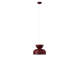 Miniaturka 8 - Lampa wisząca Mosaic H 1 bordowa na białym tle