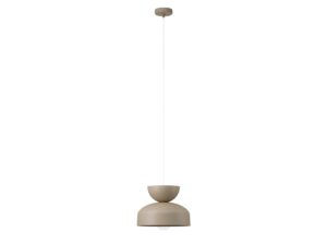 Miniaturka 7 - Lampa wisząca Mosaic H 1 w kolorze ciepły beż na białym tle