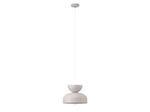 Miniaturka 4 - Lampa wisząca Mosaic H 1 w kolorze szary beż na białym tle