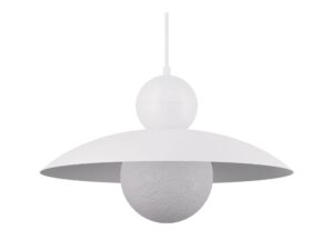 Miniaturka 4 - Lampa wisząca Mosaic I 1 – biała oprawa ze strukturalnym kloszem