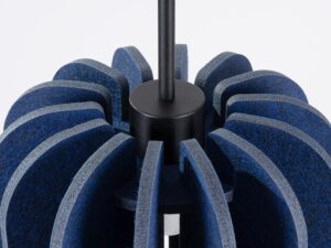 Miniaturka 12 - Lampa wisząca Mulvessa 27 cm granatowy-czarny – detal klosza od góry
