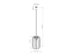 Miniaturka 7 - Wymiary – Lampa wisząca Mulvessa 27 cm