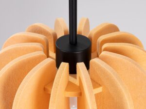 Miniaturka 18 - Lampa wisząca Mulvessa 27 cm żółty-czarny – detal klosza od góry