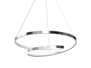 Miniaturka 6 - Srebrzyste pierścienie LED lampy Nalitia w zbliżeniu