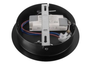 Miniaturka 7 - Czarna podsufitka lampy Nalitia z widocznym mocowaniem i przewodami