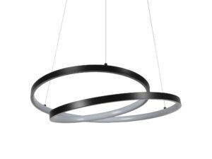 Miniaturka 4 - Czarne pierścienie LED lampy Nalitia oglądane od spodu