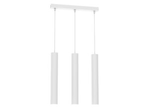 Miniaturka 1 - Lampa wisząca Nalomo biała trzy punkty na listwie