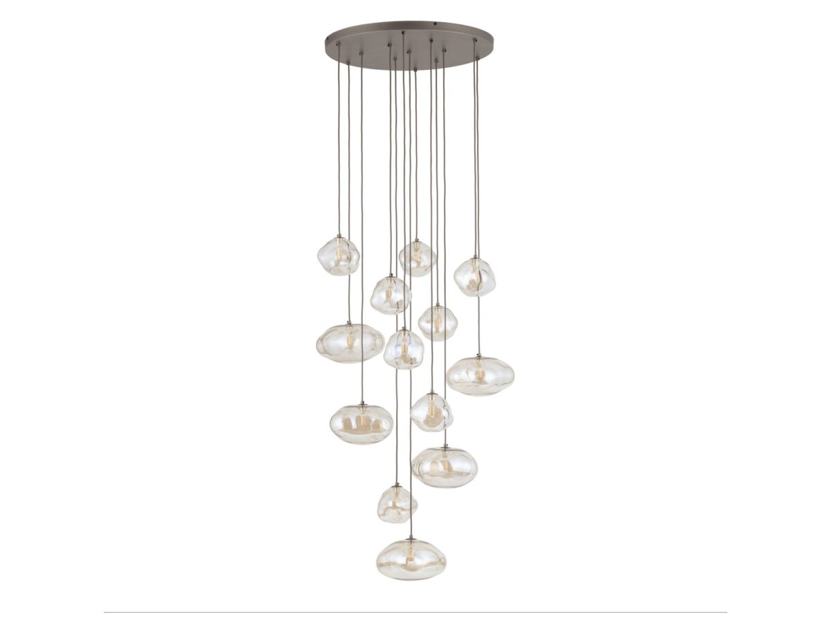 Lampa wisząca Nebia 13-punktowa kaskadowa ze szkłem