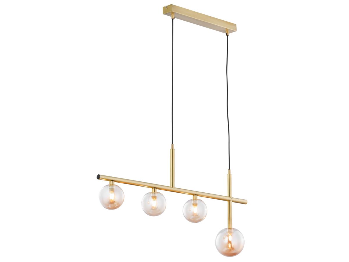 Lampa wisząca Neptun 4-punktowa ze szklanymi kulami