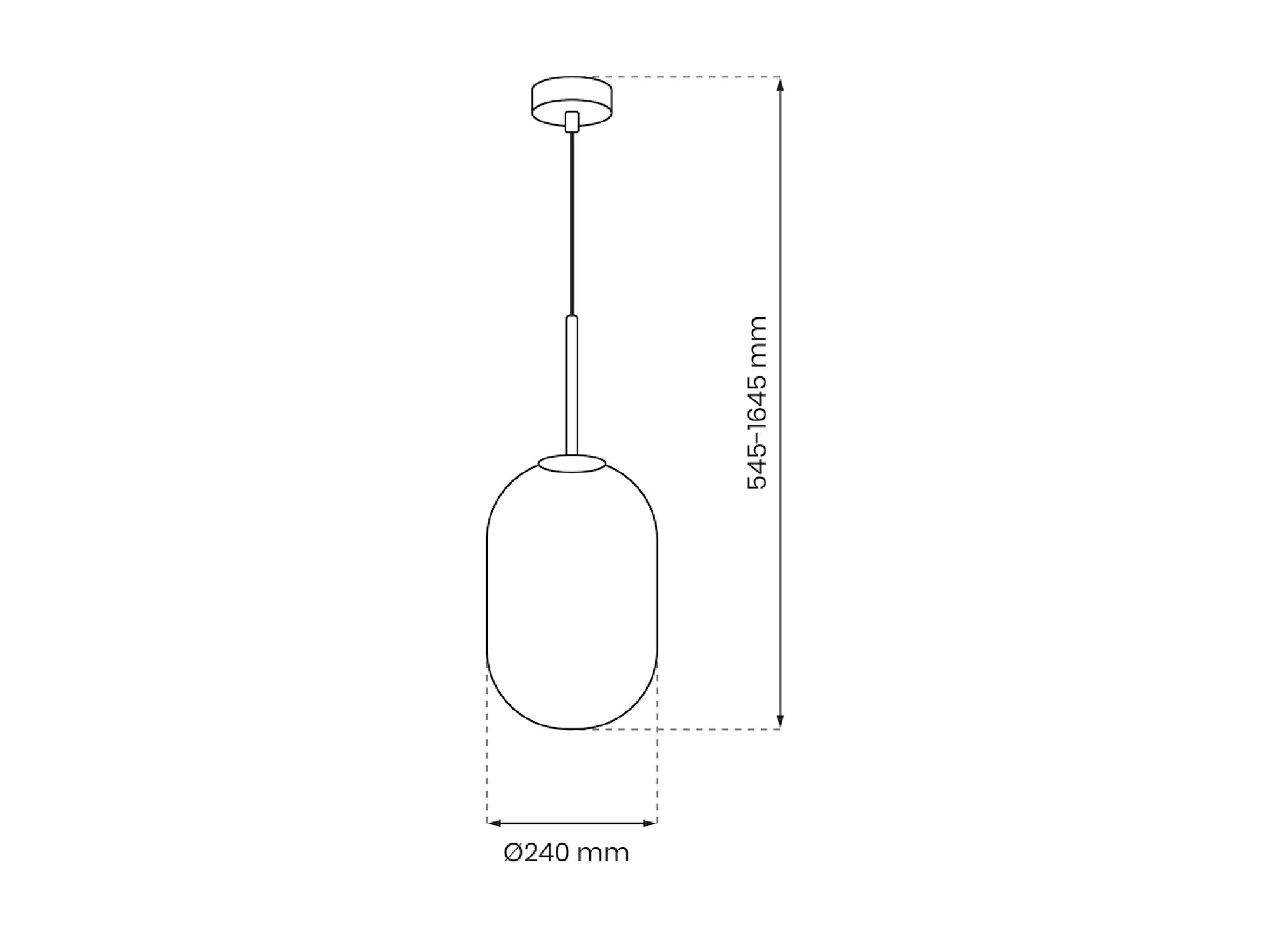 Lampa wisząca Neramio pojedyncza E14 24 cm – zdjęcie 5