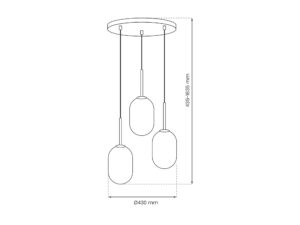 Miniaturka 4 - Lampa wisząca Neramio 3-punktowa E14 w układzie okrągłym – zdjęcie 5