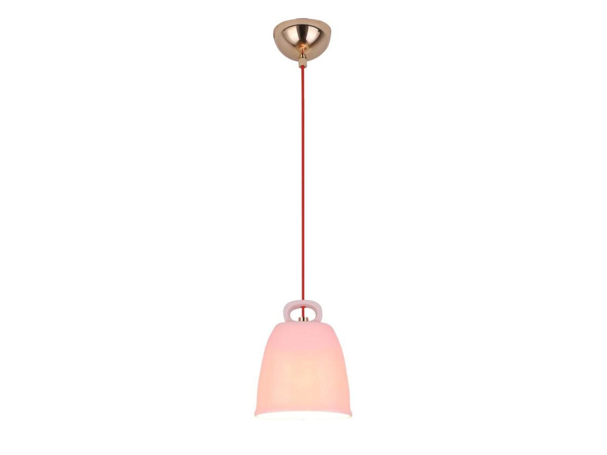 Lampa wisząca Nerodo z ceramicznym kloszem 15 cm