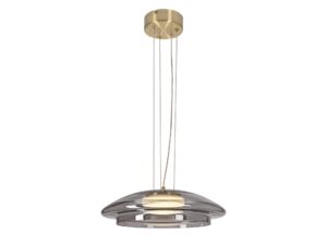 Miniaturka 2 - Lampa wisząca Nerolia z przydymiono-białym szklanym kloszem