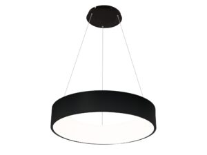 Miniaturka 6 - Czarna lampa wisząca Nevasia LED w całości na białym tle