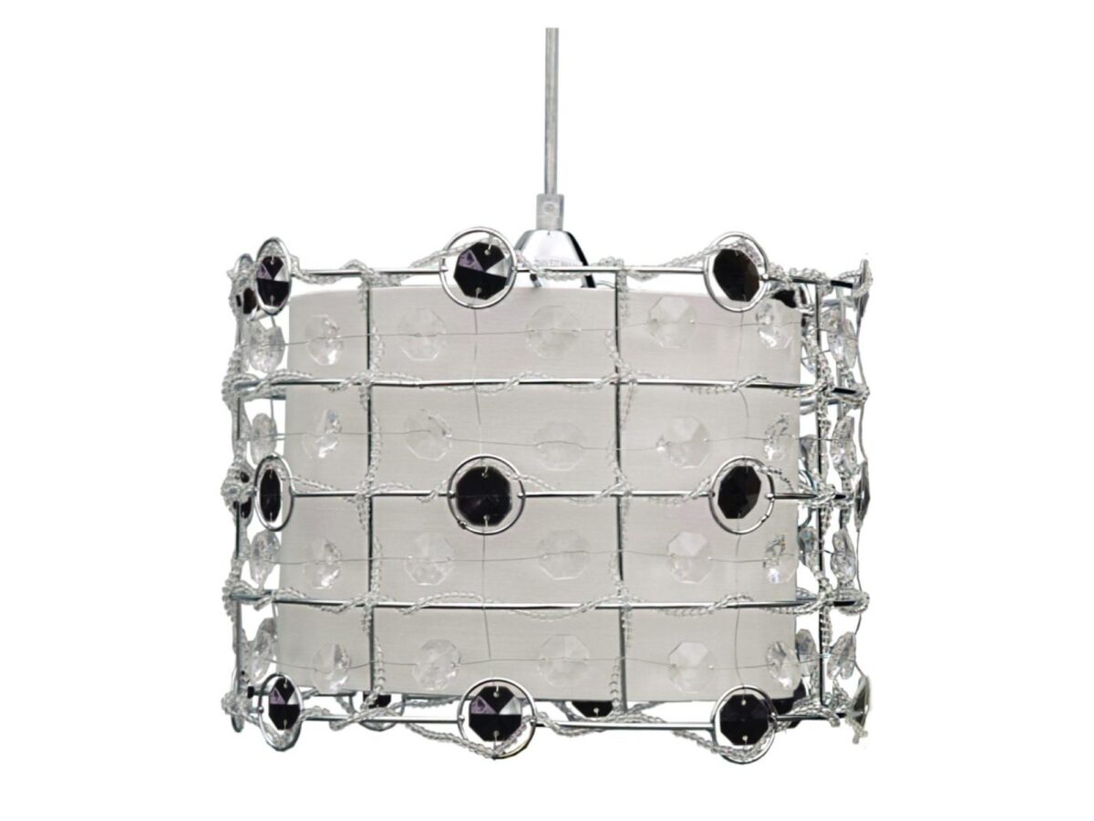 Lampa wisząca Nevasona 30 cm z kryształkami