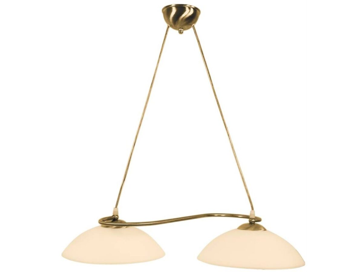 Lampa wisząca Nevesona 2-punktowa z jasnymi kloszami