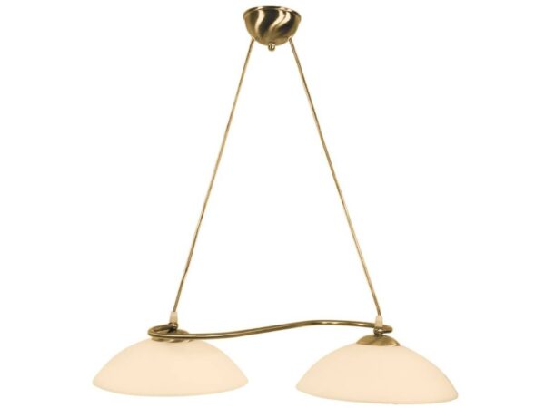 Lampa wisząca Nevesona 2-punktowa z jasnymi kloszami