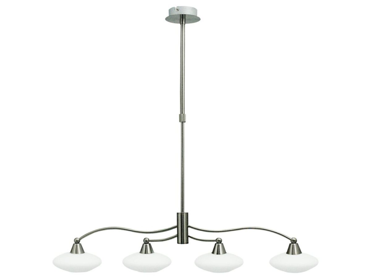 Lampa wisząca 4-punktowa Nevotona 73 cm – nikiel satynowy