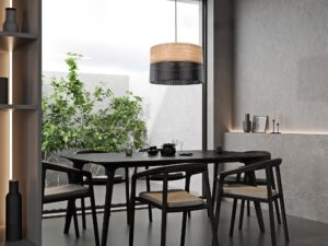 Miniaturka 1 - Lampa wisząca Nicol 3-punktowa we wnętrzu nad stołem