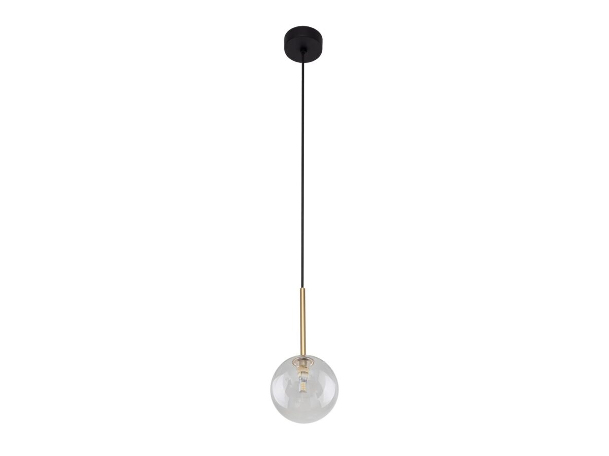 Lampa wisząca Nilos 1-punktowa czarno-złota z kulą