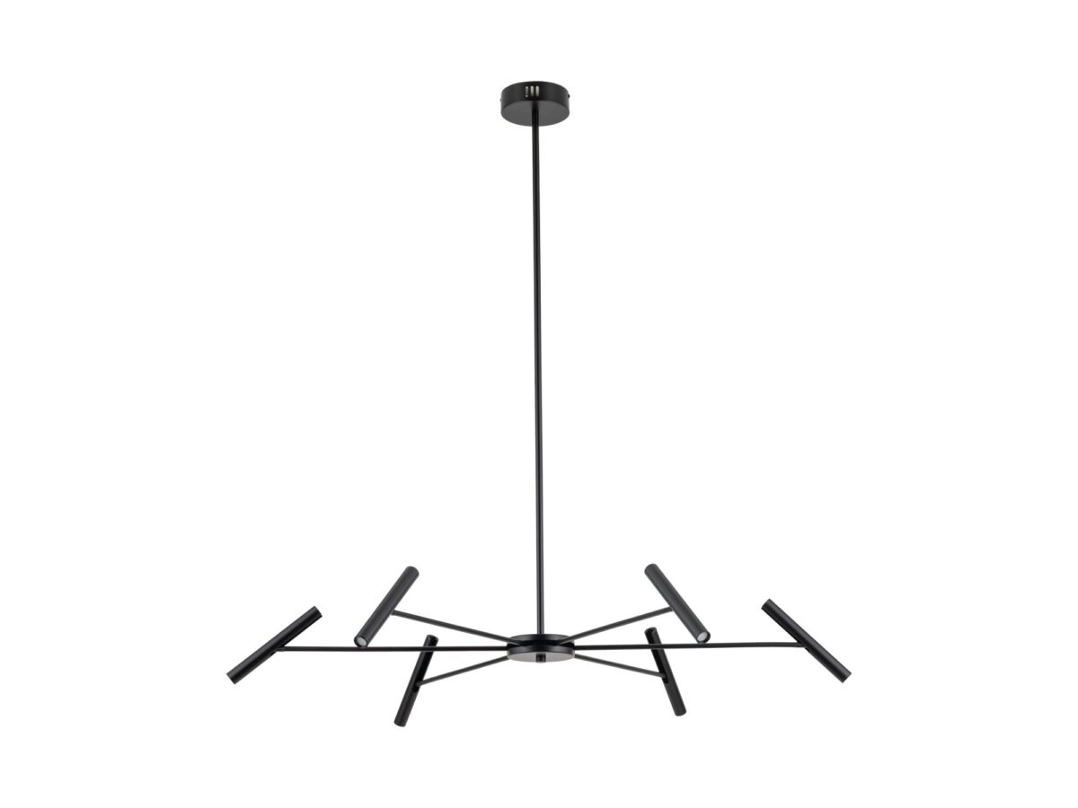 Lampa wisząca Niva LED 30 W 6-punktowa czarna 100 cm