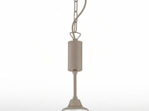 Miniaturka 6 - Lampa wisząca Nola szarobeżowa, widok konstrukcji i szklanego klosza