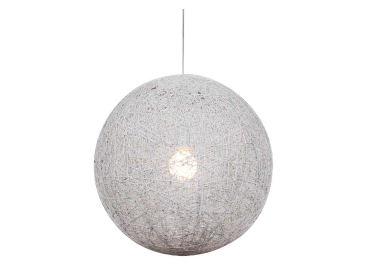 Lampa wisząca Norevona kula 30 cm biała E27