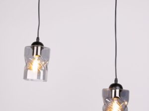 Miniaturka 7 - Lampa wisząca Norodira z przydymionym szkłem, widok pod kątem