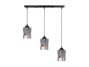 Miniaturka 4 - Lampa wisząca Norodira trzy dymione klosze na białym tle
