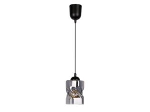 Miniaturka 1 - Lampa wisząca Norodira z dymionym szklanym kloszem