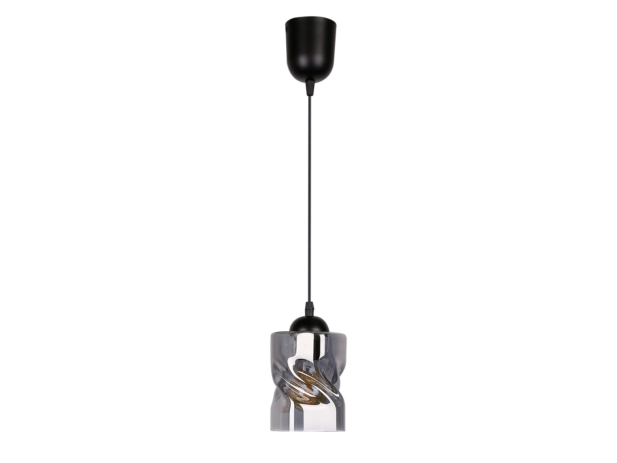 Lampa wisząca Norodira z dymionym szklanym kloszem