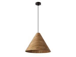 Miniaturka 2 - Lampa wisząca Norovona z jasnym dębowym kloszem z forniru