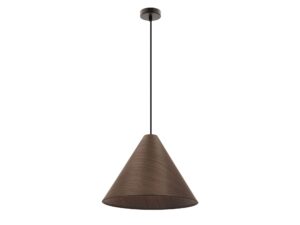 Miniaturka 7 - Lampa wisząca Norovona z mahoniowym stożkowym kloszem z forniru