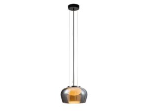 Miniaturka 1 - Lampa wisząca Novemora z przydymionym kloszem i białym dyfuzorem