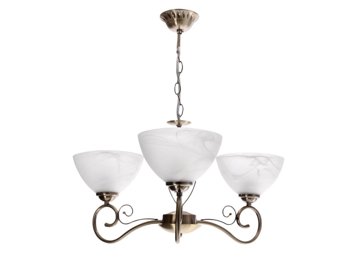Lampa wisząca Novereta 3-punktowa 57 cm patyna