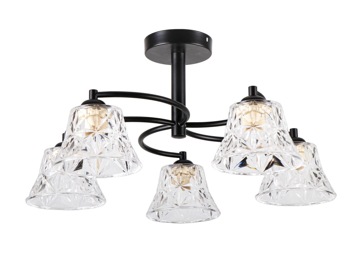 Lampa wisząca Novimo 5-punktowa czarna 57 cm