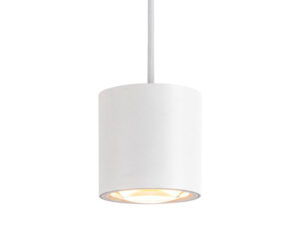 Miniaturka 1 - Biała cylindryczna lampa wisząca Oculus PD LED na białym tle
