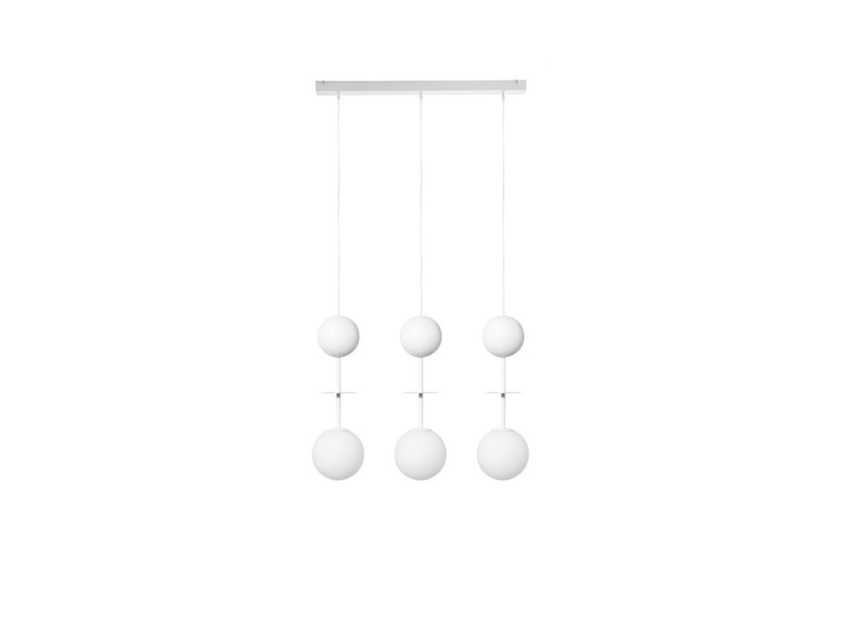 Lampa wisząca OIO A 3L z trzema szklanymi kloszami