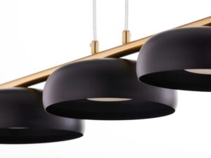 Miniaturka 7 - Lampa wisząca Olaf 3 z czarnymi kloszami w aranżacji