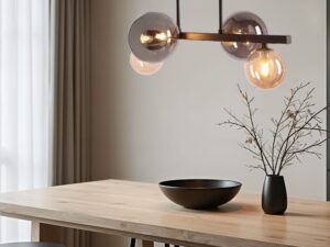 Miniaturka 3 - Lampa wisząca Omidano z barwionymi kloszami w pomieszczeniu