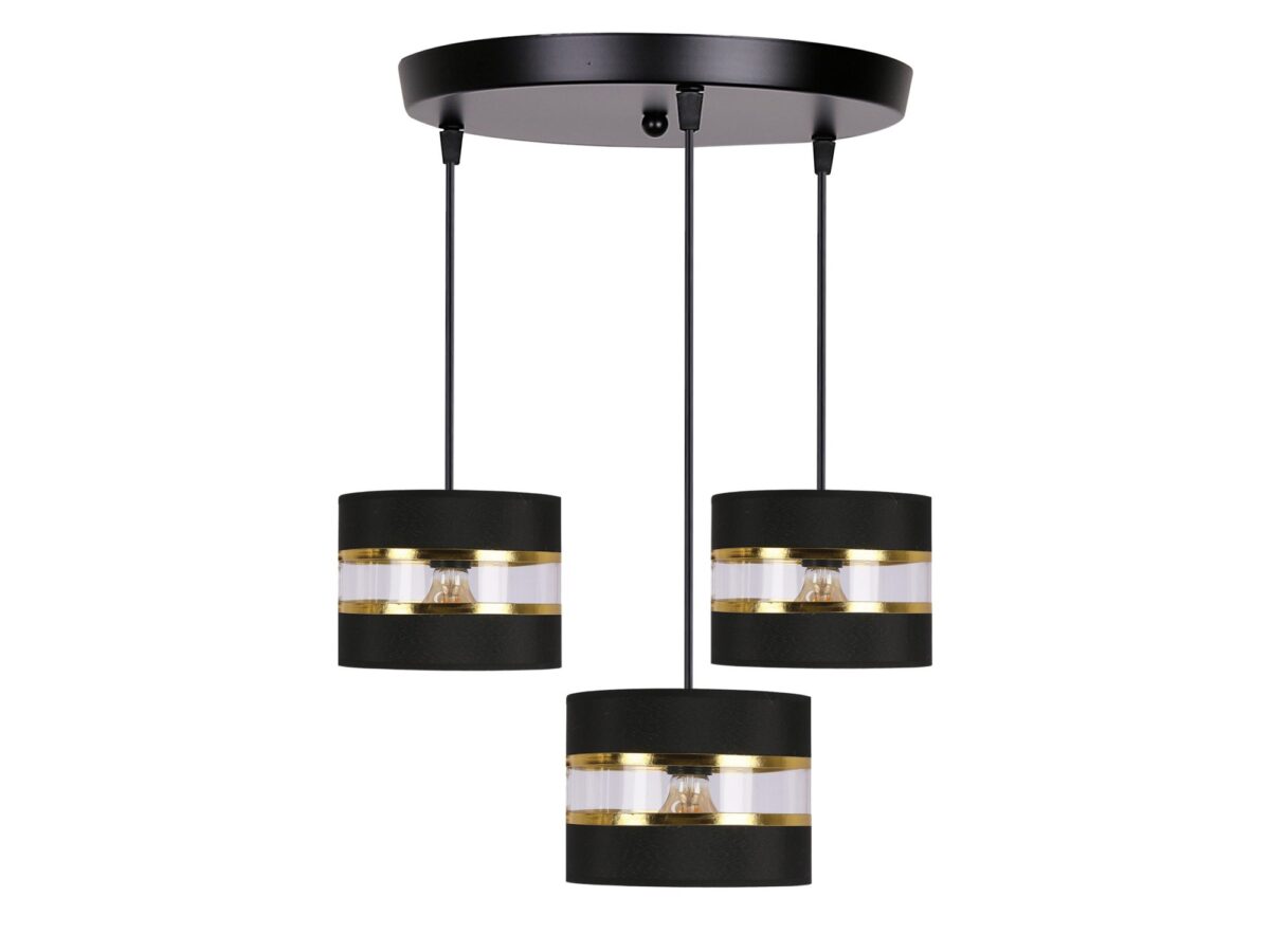 Lampa wisząca Omirona 3-punktowa z okrągłą podsufitką