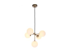 Miniaturka 3 - Lampa wisząca Omorona z mlecznobiałymi kloszami w dodatkowym ujęciu